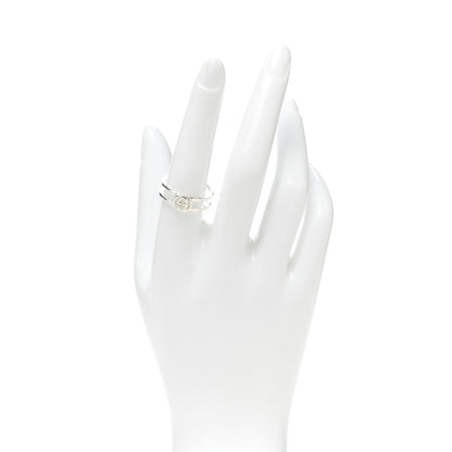 Gucci Sterling Silver 6mm Interlocking G Open Band Ring 58 8.25 2 of 4