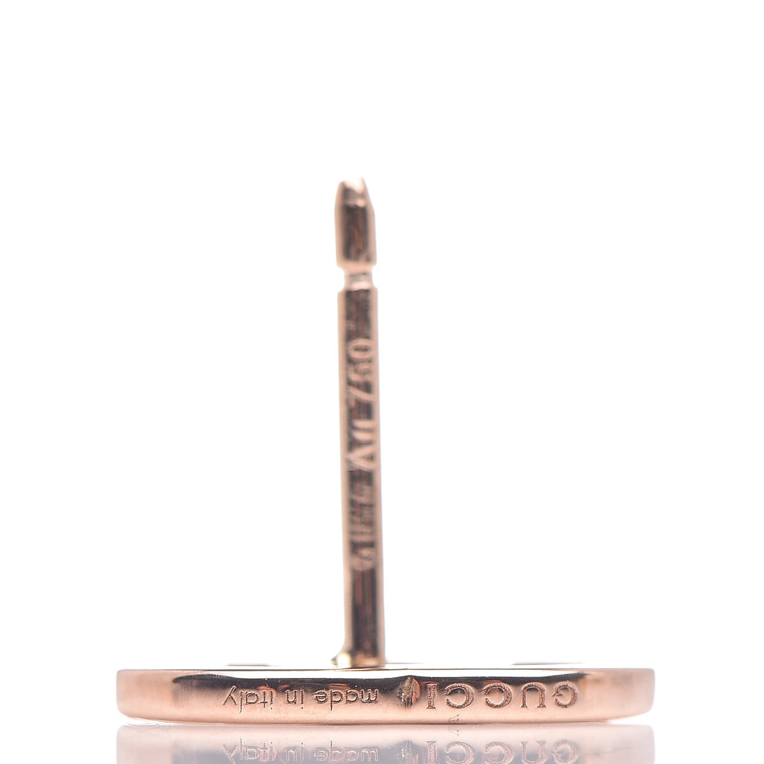 Gucci 18K Rose Gold GG Tissue Stud Earrings 4 of 6