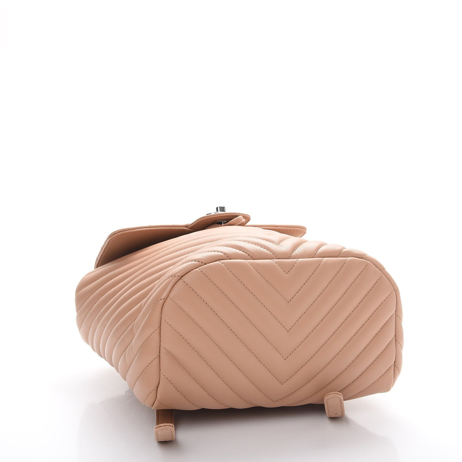 Chanel Calfskin Chevron Quilted Small Urban Spirit Backpack Beige 4 of 8