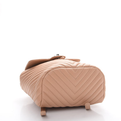 Chanel Calfskin Chevron Quilted Small Urban Spirit Backpack Beige 4 of 8
