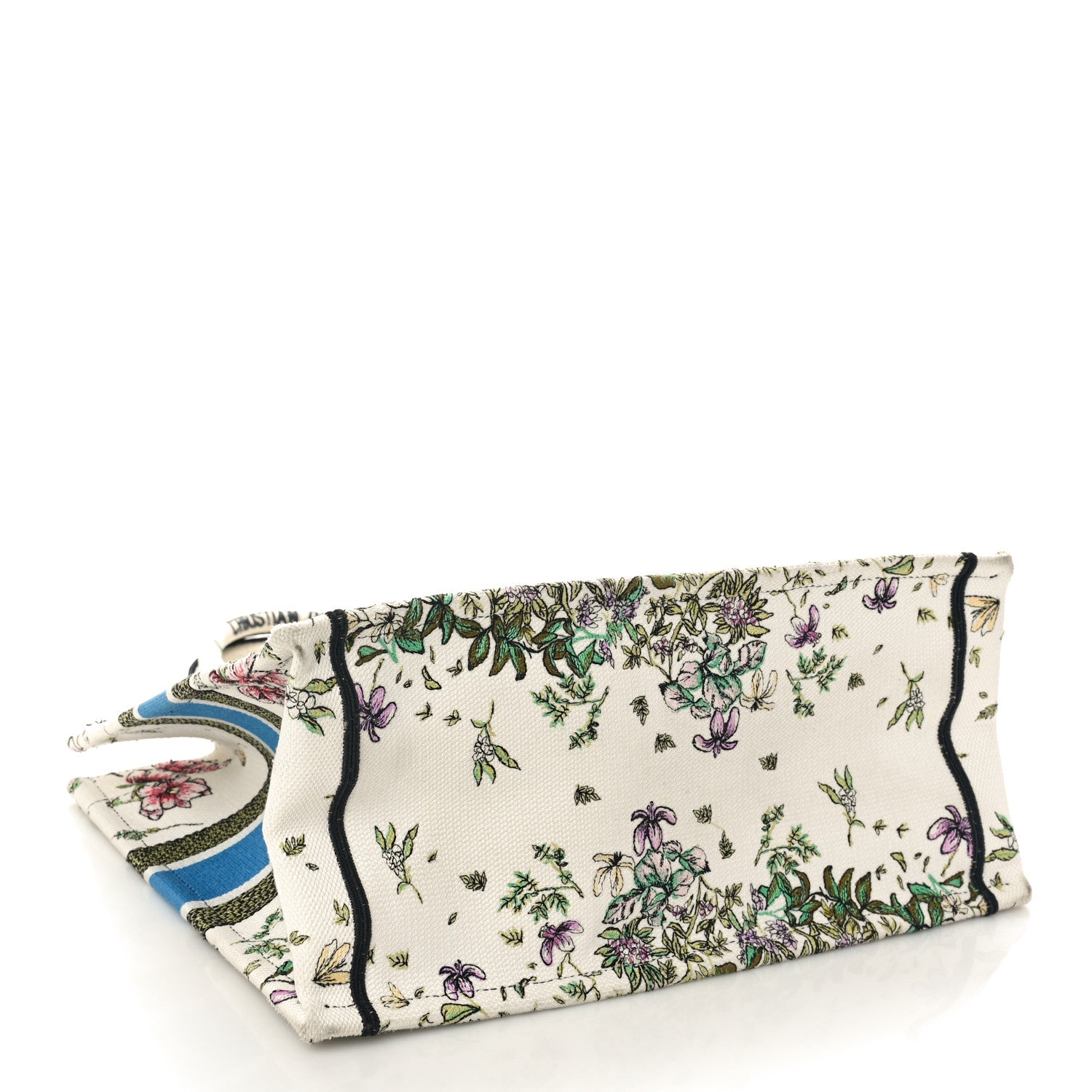 Christian Dior Canvas Embroidered Medium D-Constellation Book Tote Latte Multicolor 4 of 14