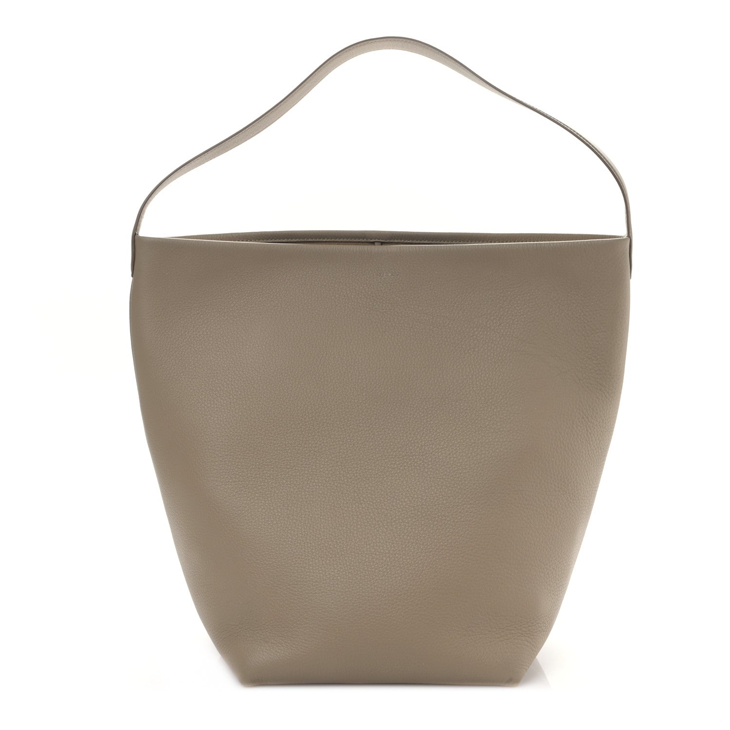 The Row Grained Calfskin Large N/S Park Tote Dark Taupe 1 of 10