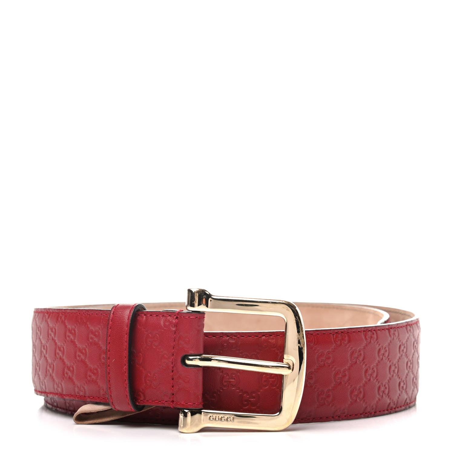 Gucci Soft Microguccissima Margaux Calfskin Belt 90 36 Rosso 1 of 5