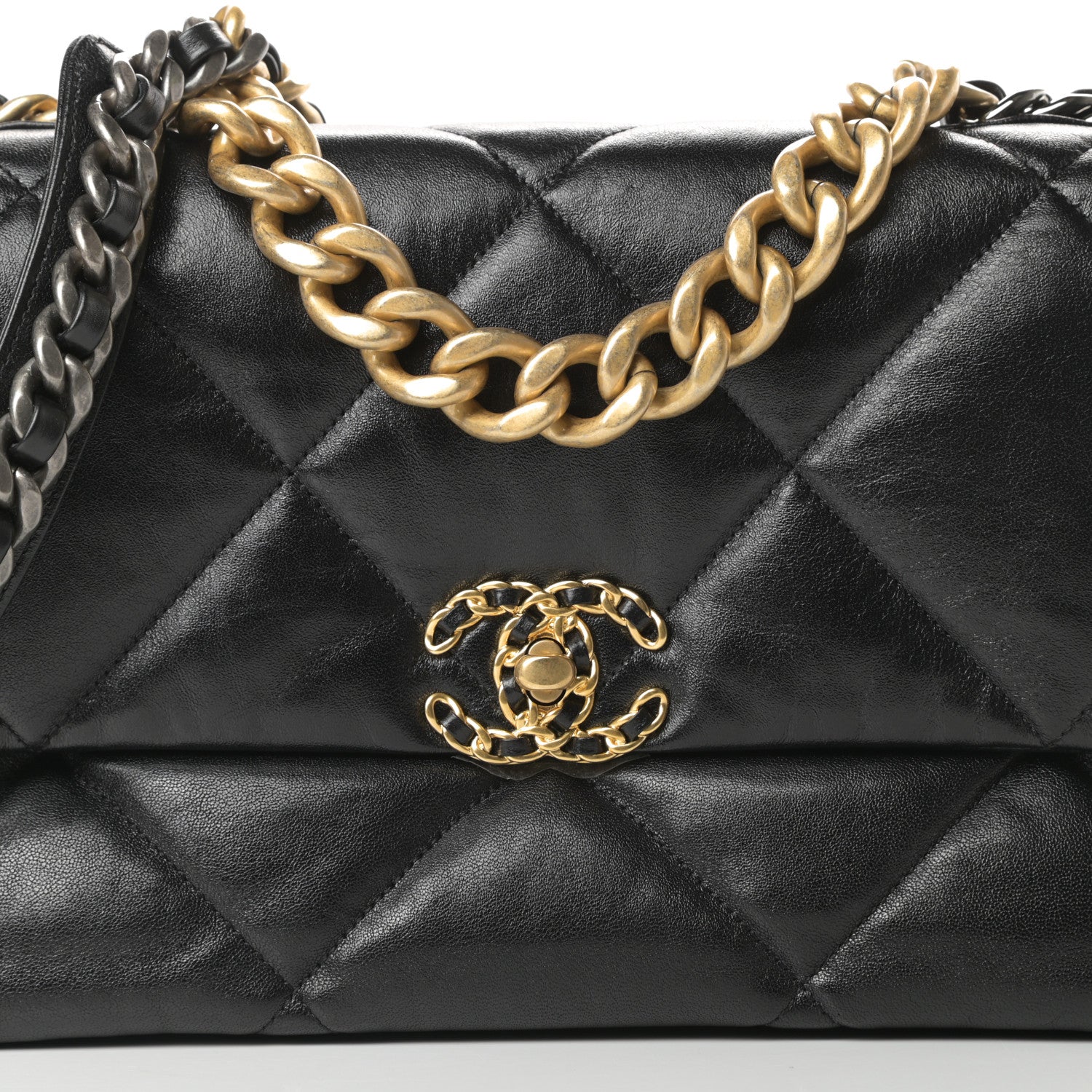 Chanel Lambskin Quilted Large Chanel 19 Flap Black 8 of 11
