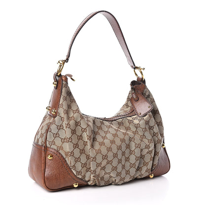 Gucci Monogram Medium Jockey Hobo Brown 3 of 13