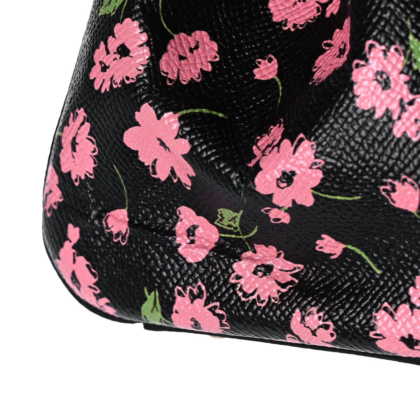 Dauphine Flower Print Medium Miss Sicily Satchel Black
