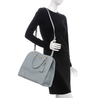 Prada Saffiano Lux Shopping Tote Lago 2 of 12