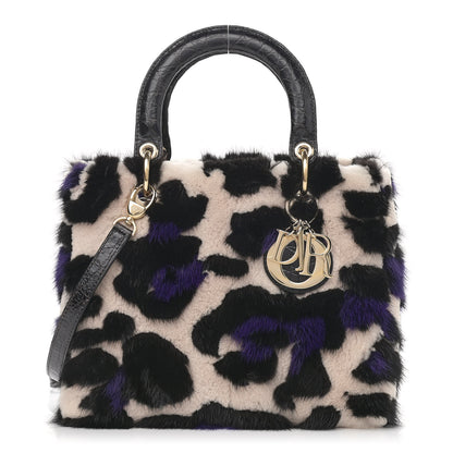 Christian Dior Mink Fur Crocodile Patchwork Medium Lady Dior Multicolor 1 of 11