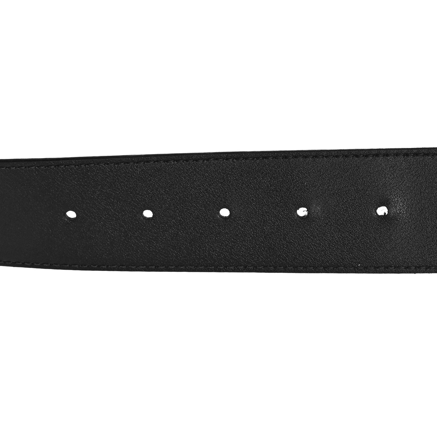 Textured Dollar Calfskin Nickel Double G 40mm Belt 70 28 Black