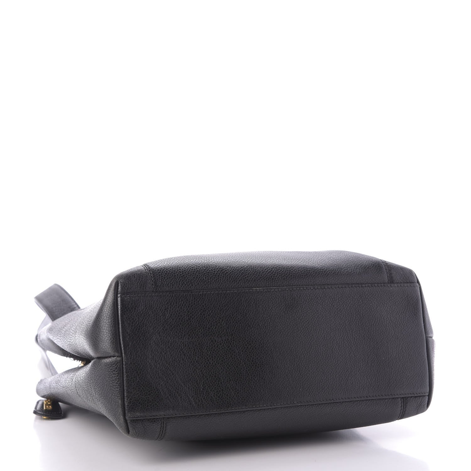 Chanel Caviar Embroidered Logo Shoulder Bag Black 4 of 13