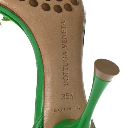 Bottega Veneta Lambskin Dot 90mm Sandals 35.5 Grass 6 of 9