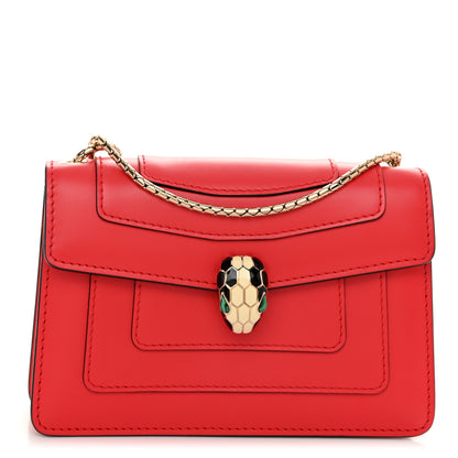 Bulgari Calfskin Serpenti Forever Crossbody Bag Red 1 of 10