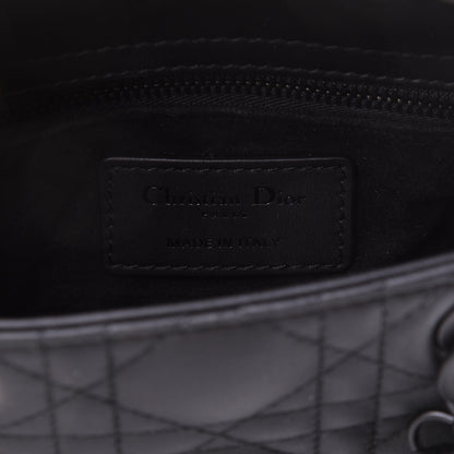 Christian Dior Ultra Matte Calfskin Cannage Mini Lady Dior Black 6 of 10
