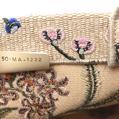 Christian Dior Raffia Embroidered Petites Fleurs Medium Book Tote Natural 7 of 10
