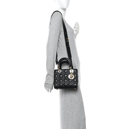 Christian Dior Lambskin Cannage Small My ABCDior Lady Dior Black 2 of 11