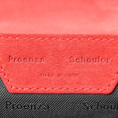 Proenza Schouler Suede Corduroy Micro PS1 Satchel Red 6 of 9