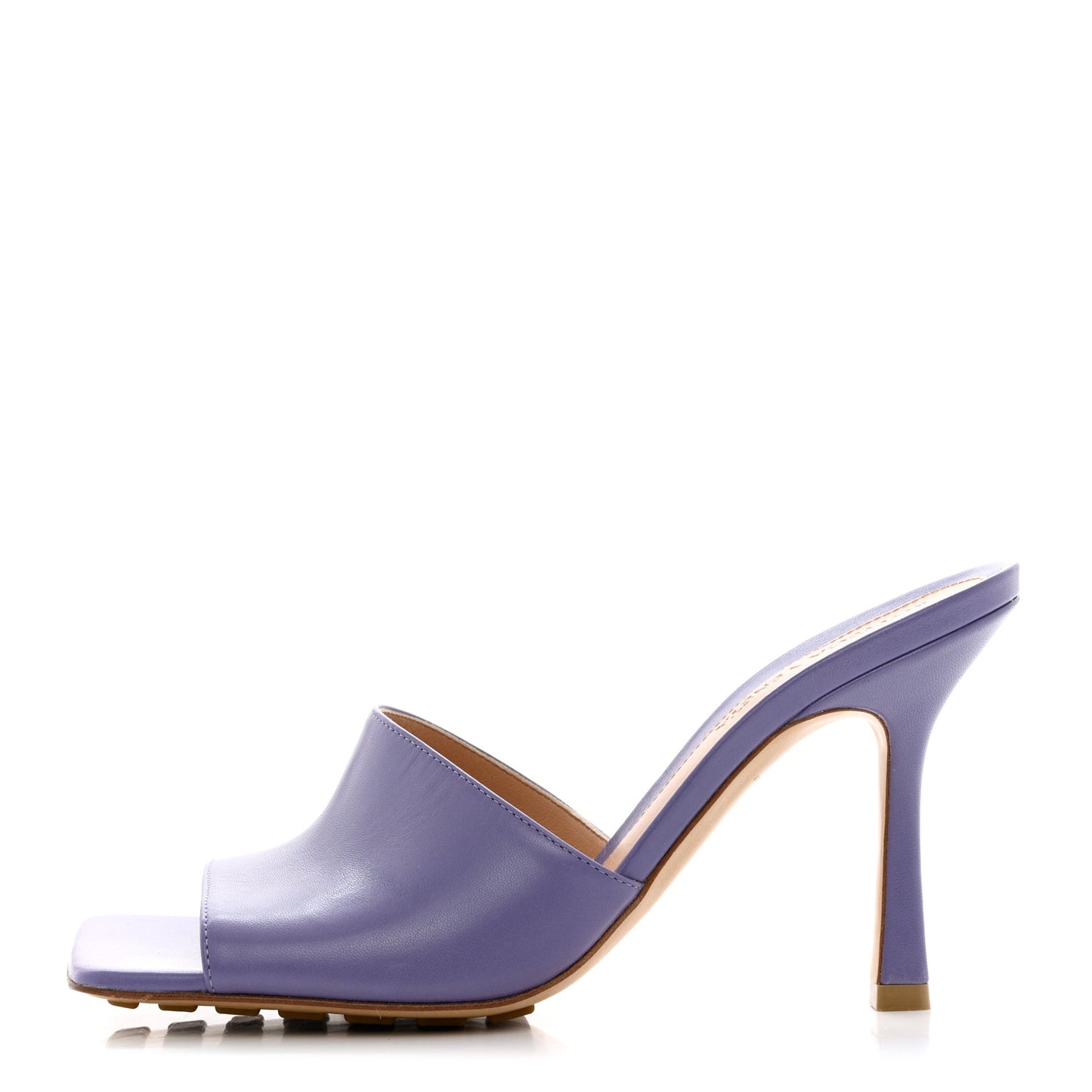 Lambskin Stretch Mule Sandals 37.5 Lavender