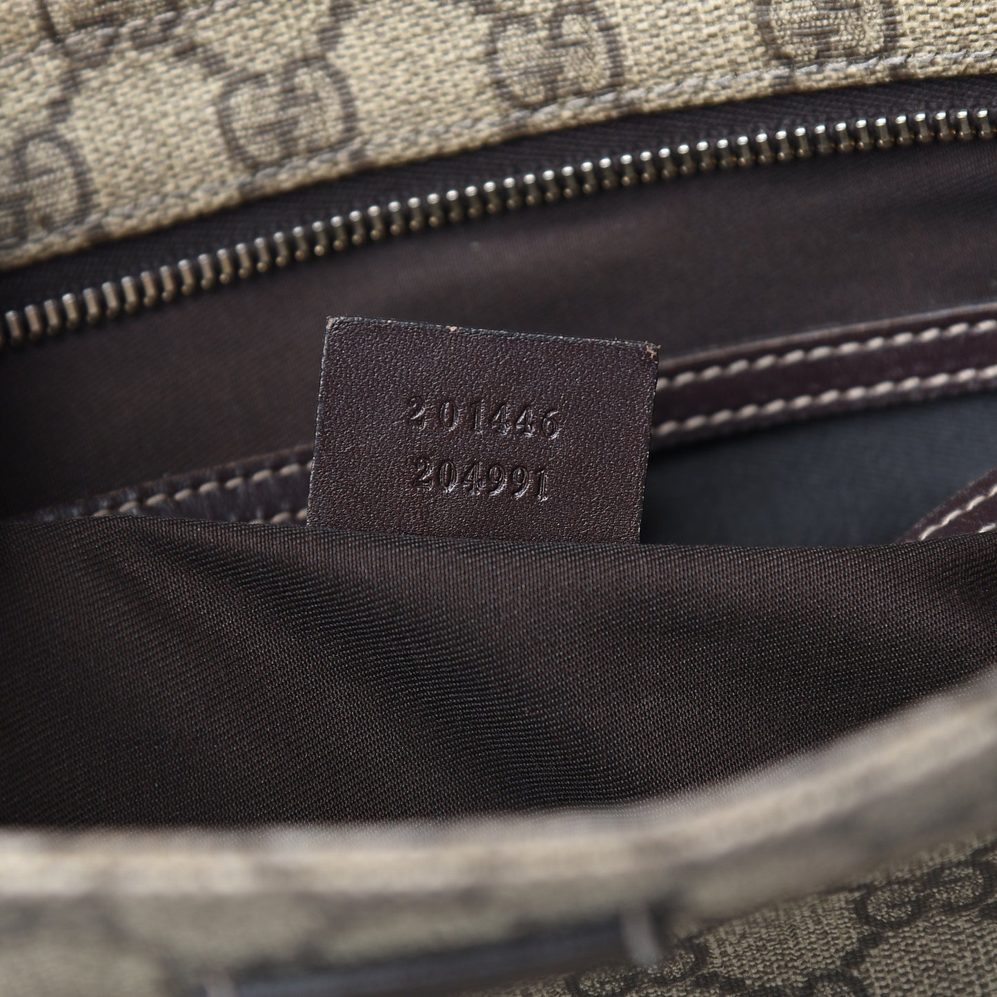 GG Supreme Monogram Medium Flat Messenger Bag Dark Brown