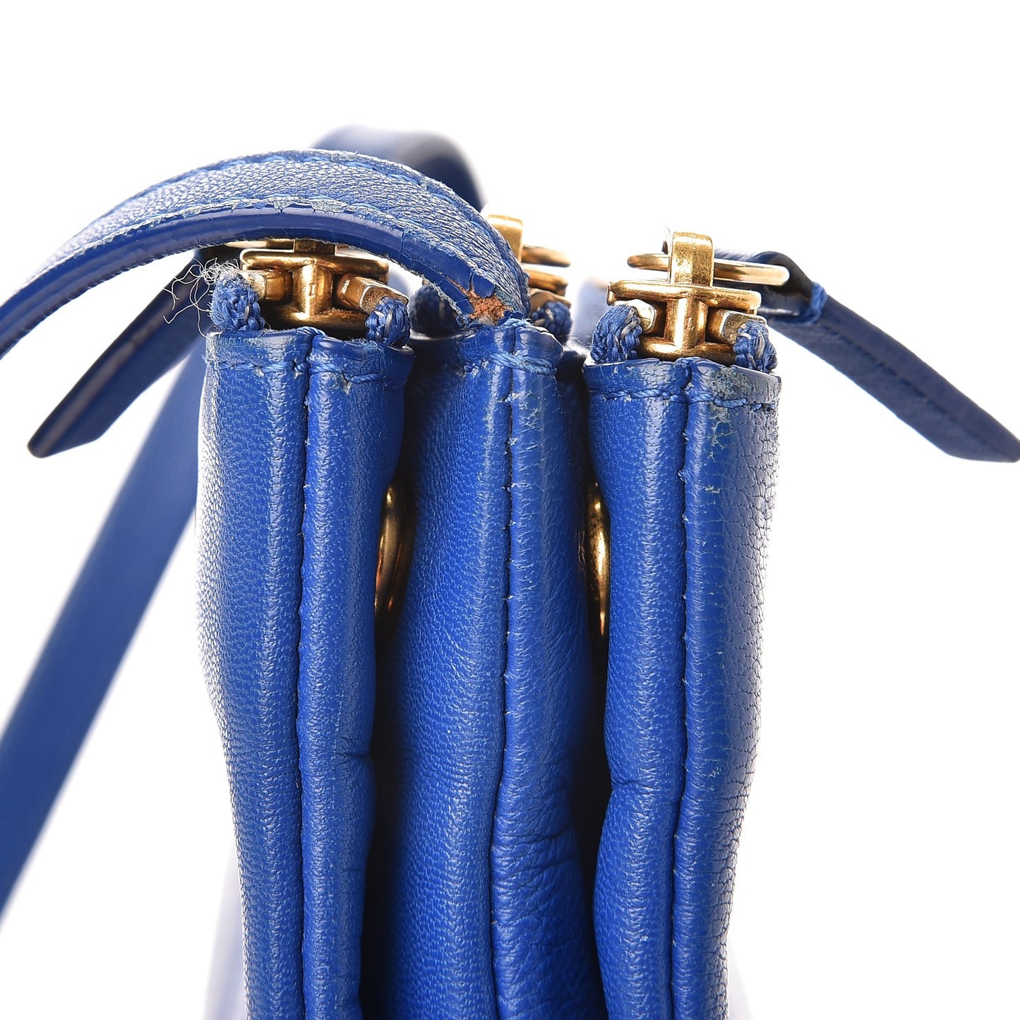 Lambskin Small Trio Crossbody Bag Indigo