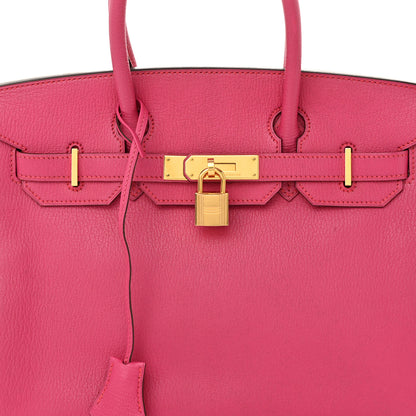 Hermes Chevre Mysore Birkin 30 Rose Shocking 8 of 16