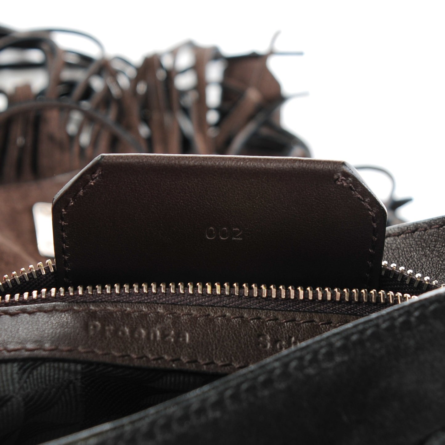 Suede Fringed PS1 Crossbody Pouch Messenger Black