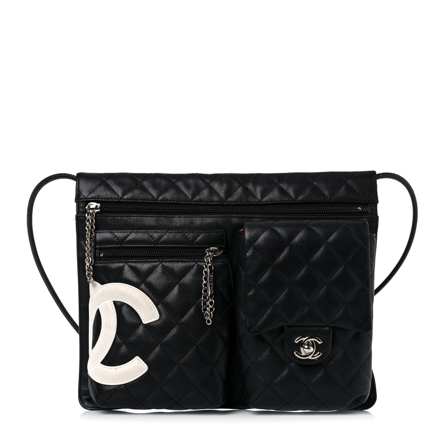 Chanel Calfskin Quilted Cambon Multipocket Shoulder Bag Black 1 of 22