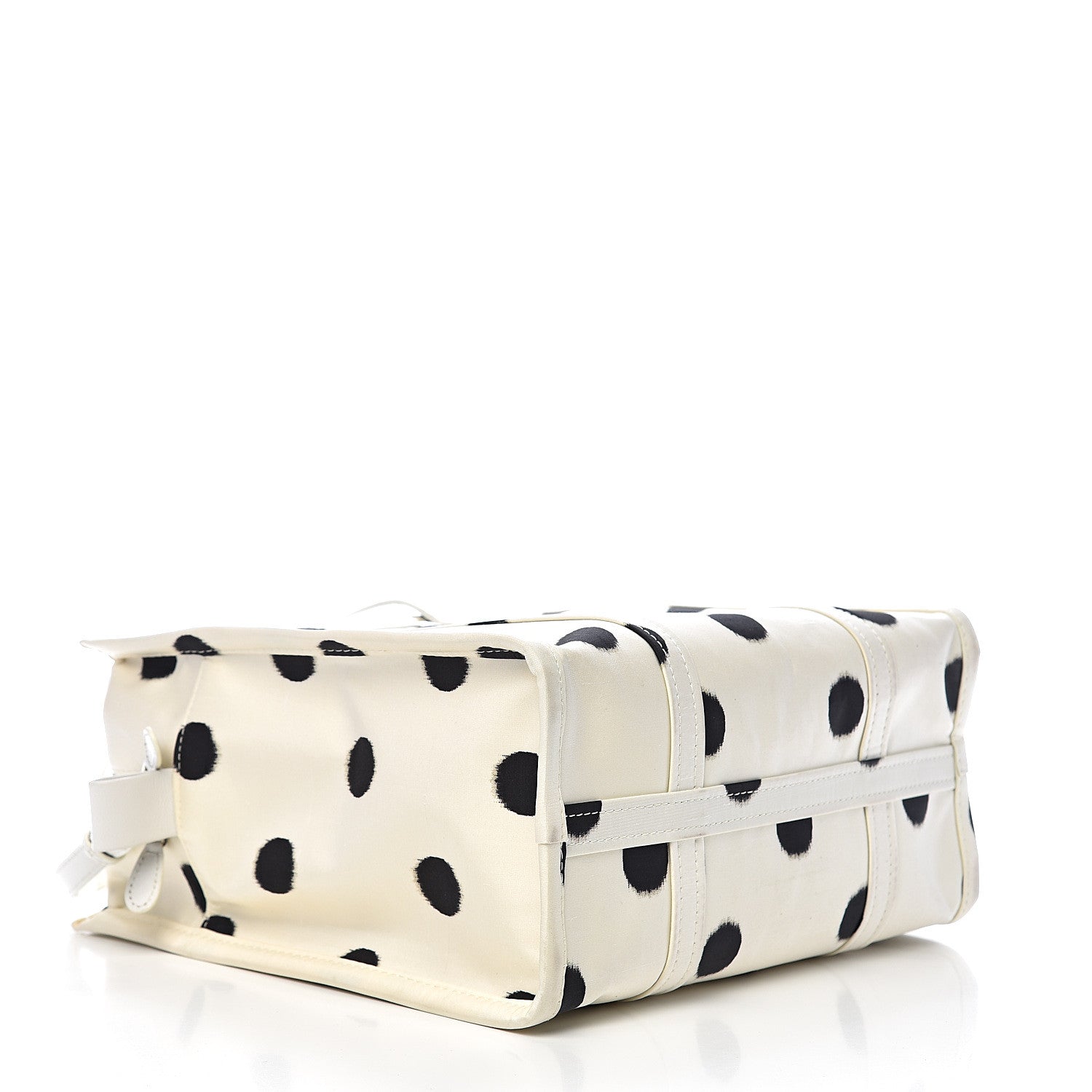 Balenciaga Silk Polka Dot S Bazar Shopper Tote White Black 3 of 9