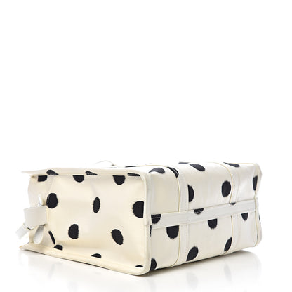 Balenciaga Silk Polka Dot S Bazar Shopper Tote White Black 3 of 9