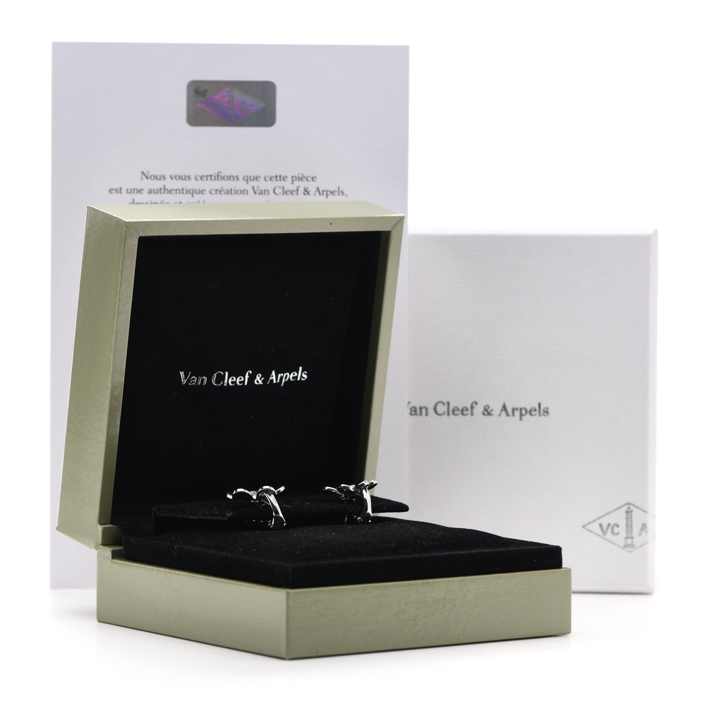 18K White Gold Diamond Small Frivole Earrings