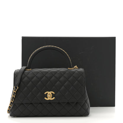 Chanel Caviar Quilted Small Coco Chain Handle Flap Black 11 of 11