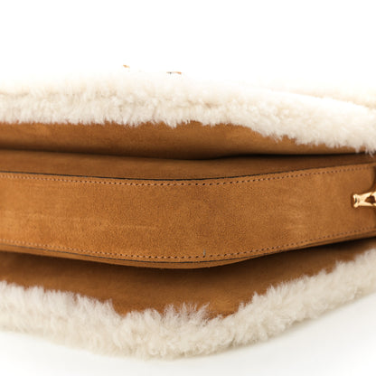 Gucci Suede Shearling Horsebit 1955 Shoulder Bag Brown 10 of 10