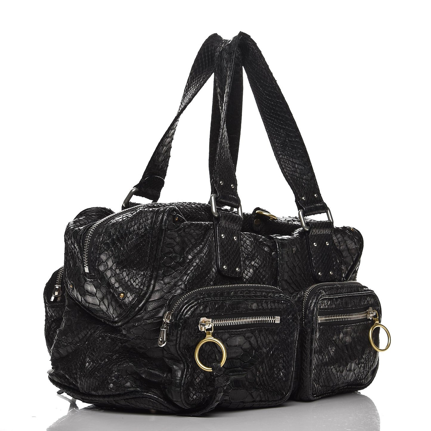 Python Large Betty Shoulder Bag Black