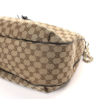 Gucci Monogram Margaux Calfskin Medium Emily Hobo Beige Ebony Cocoa 9 of 9