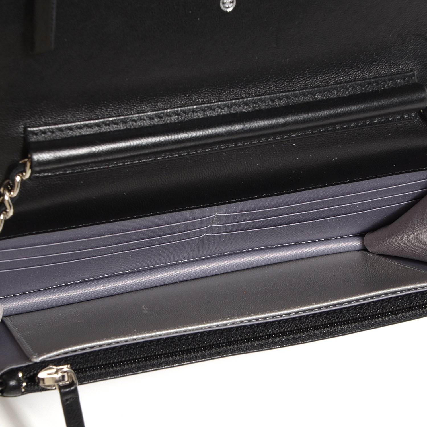 Chanel Lambskin Camellia Wallet on Chain WOC Black 5 of 8