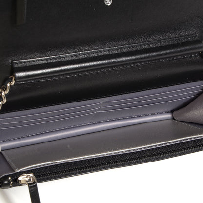 Chanel Lambskin Camellia Wallet on Chain WOC Black 5 of 8