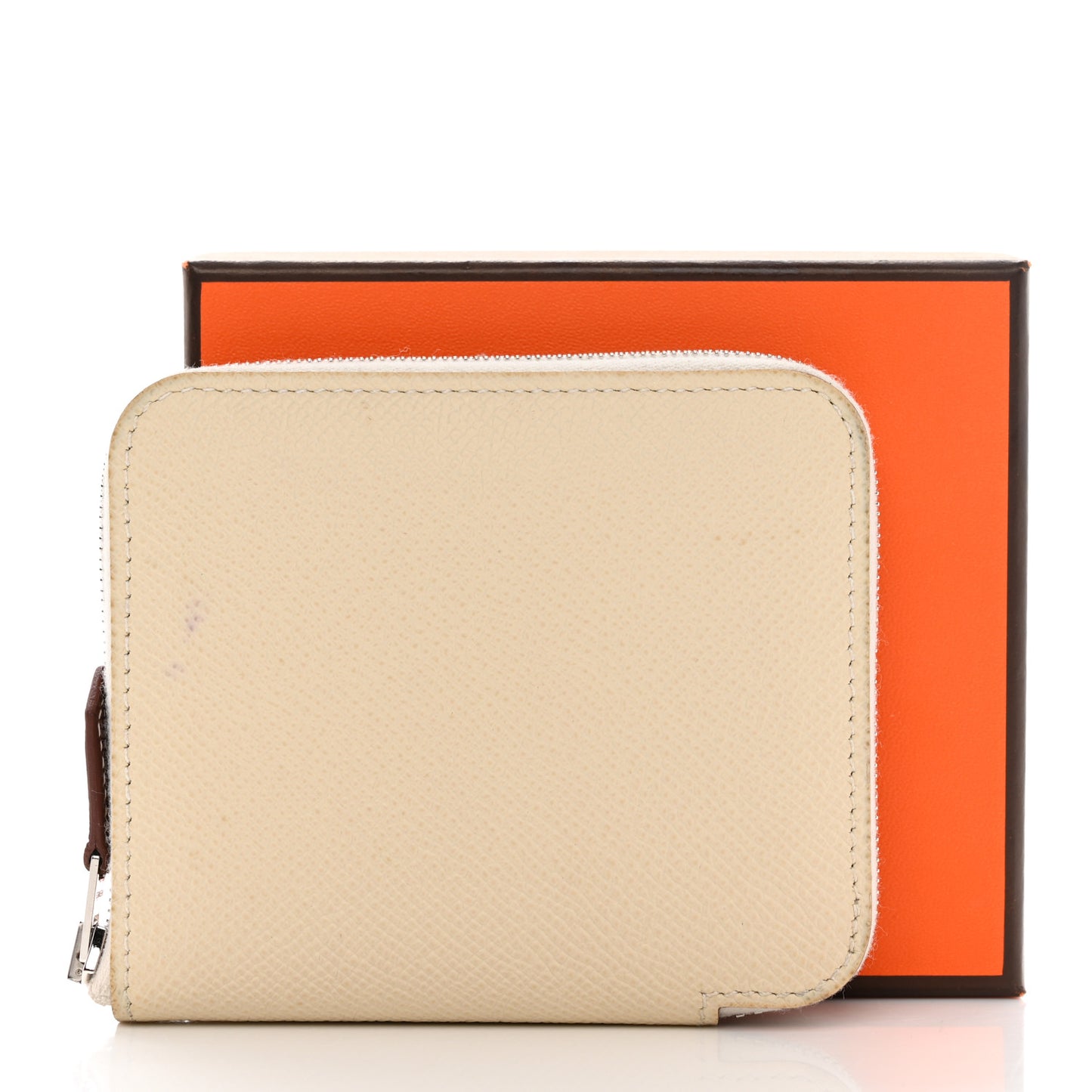 Epsom Silk'In Compact Wallet Craie Caban Jaune Ambre