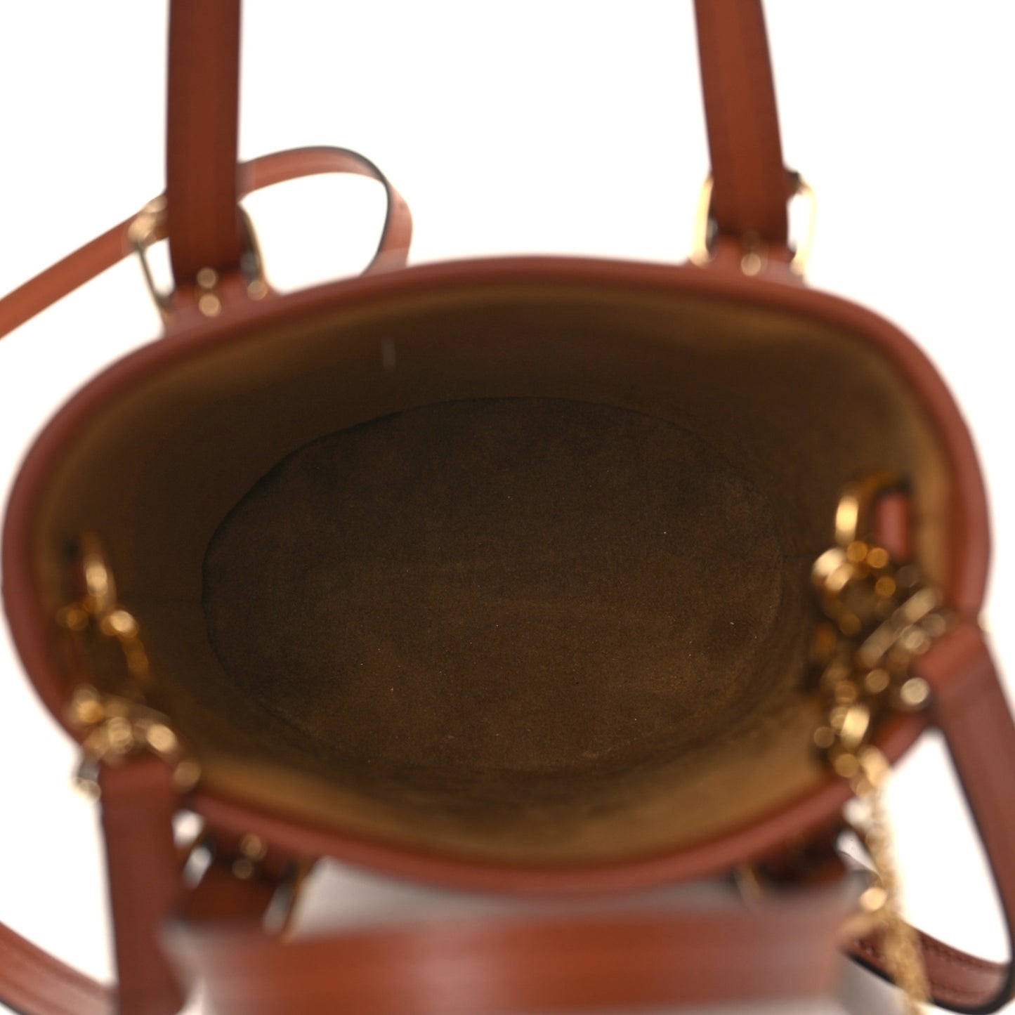 Metallic Monogram LV Garden Nano Bucket Bag Gold