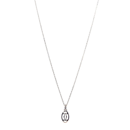 Cartier 18K Pink Gold Diamond Logo Pendant Necklace 1 of 6
