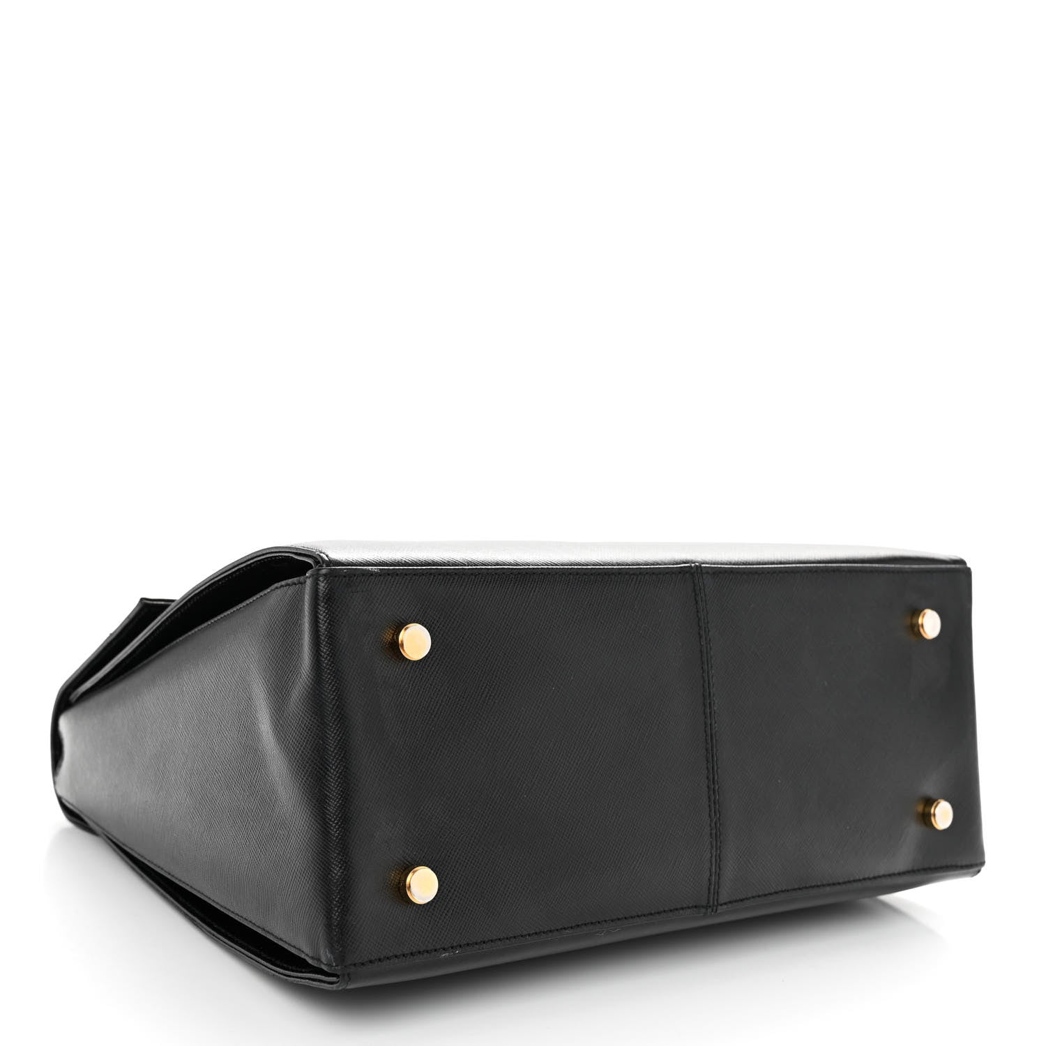 Salvatore Ferragamo Hammered Calfskin Medium Iconic Top Handle Bag Black 4 of 12
