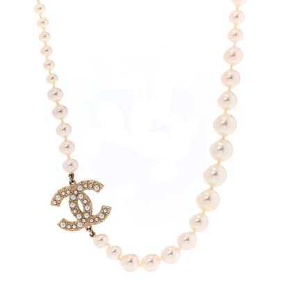 Chanel Pearl CC 100th Anniversary Necklace Light Gold 1 of 6