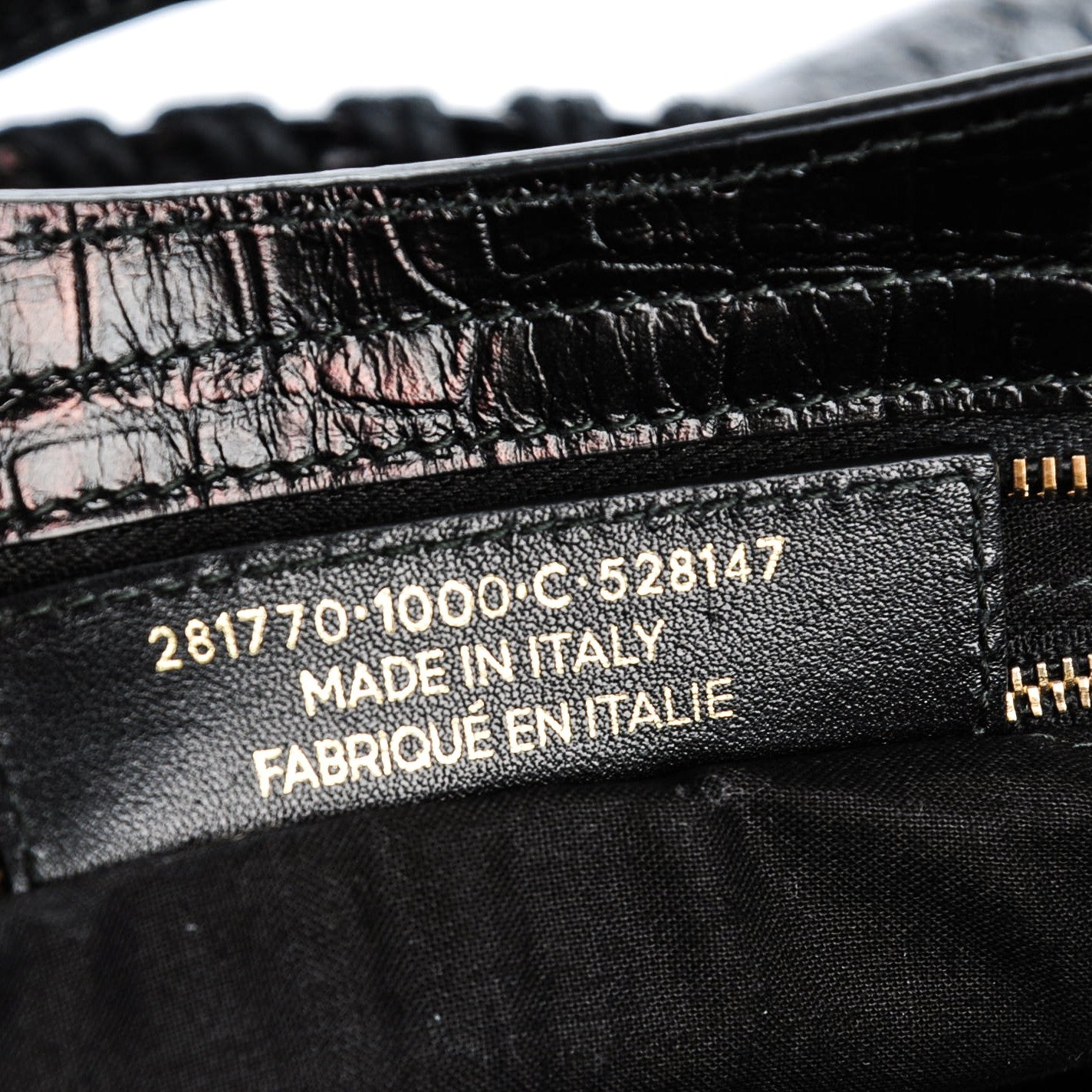 Balenciaga Calfskin Crocodile Embossed Giant 12 Gold Hardware City Black 7 of 7
