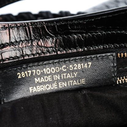 Balenciaga Calfskin Crocodile Embossed Giant 12 Gold Hardware City Black 7 of 7