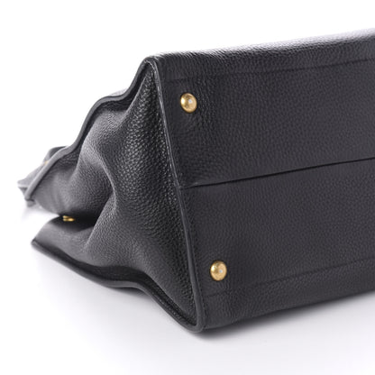 Prada Vitello Daino Tote Black 7 of 15