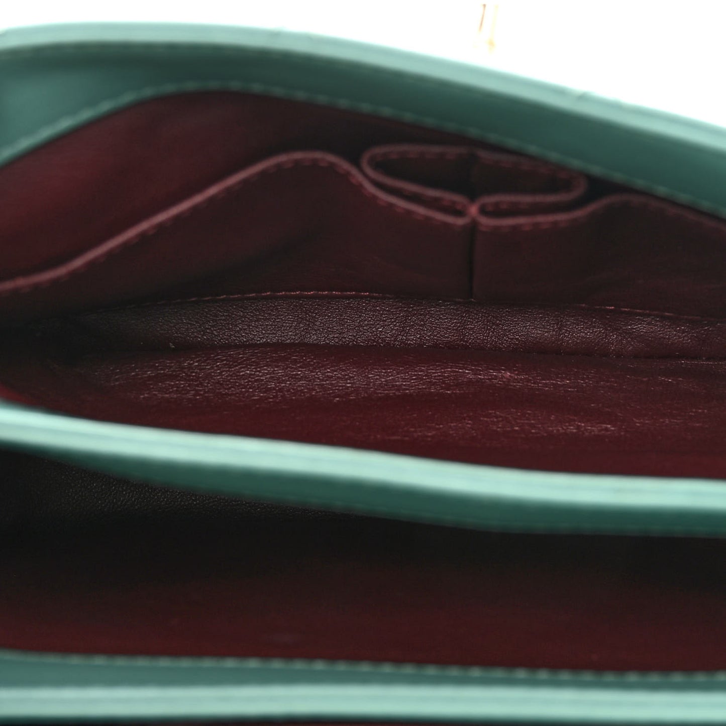 Lambskin Quilted Small Trendy CC Flap Dual Handle Bag Green
