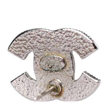 Chanel Crystal Mini CC Earrings Silver 4 of 4