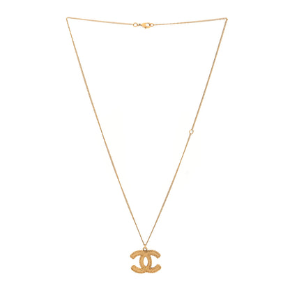Chanel CC Necklace Matte Gold 3 of 4