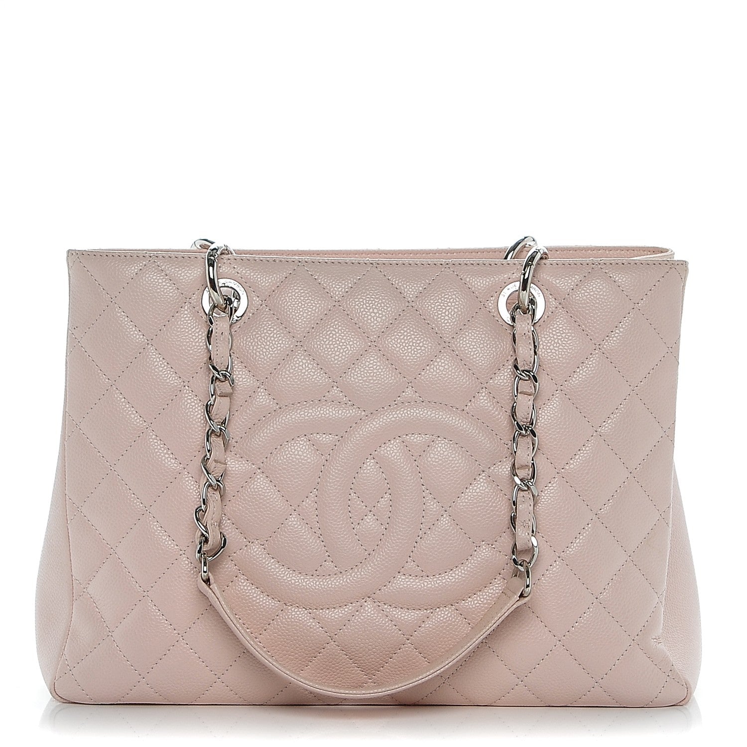 Chanel Caviar Quilted Grand Shopping Tote GST Light Pink 1 of 6