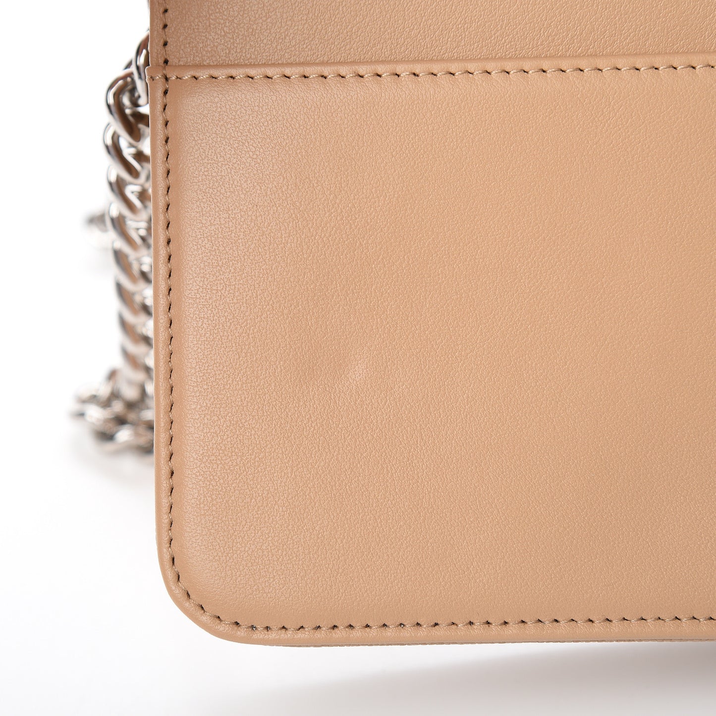 Caviar Quilted Boy Wallet On Chain WOC Beige