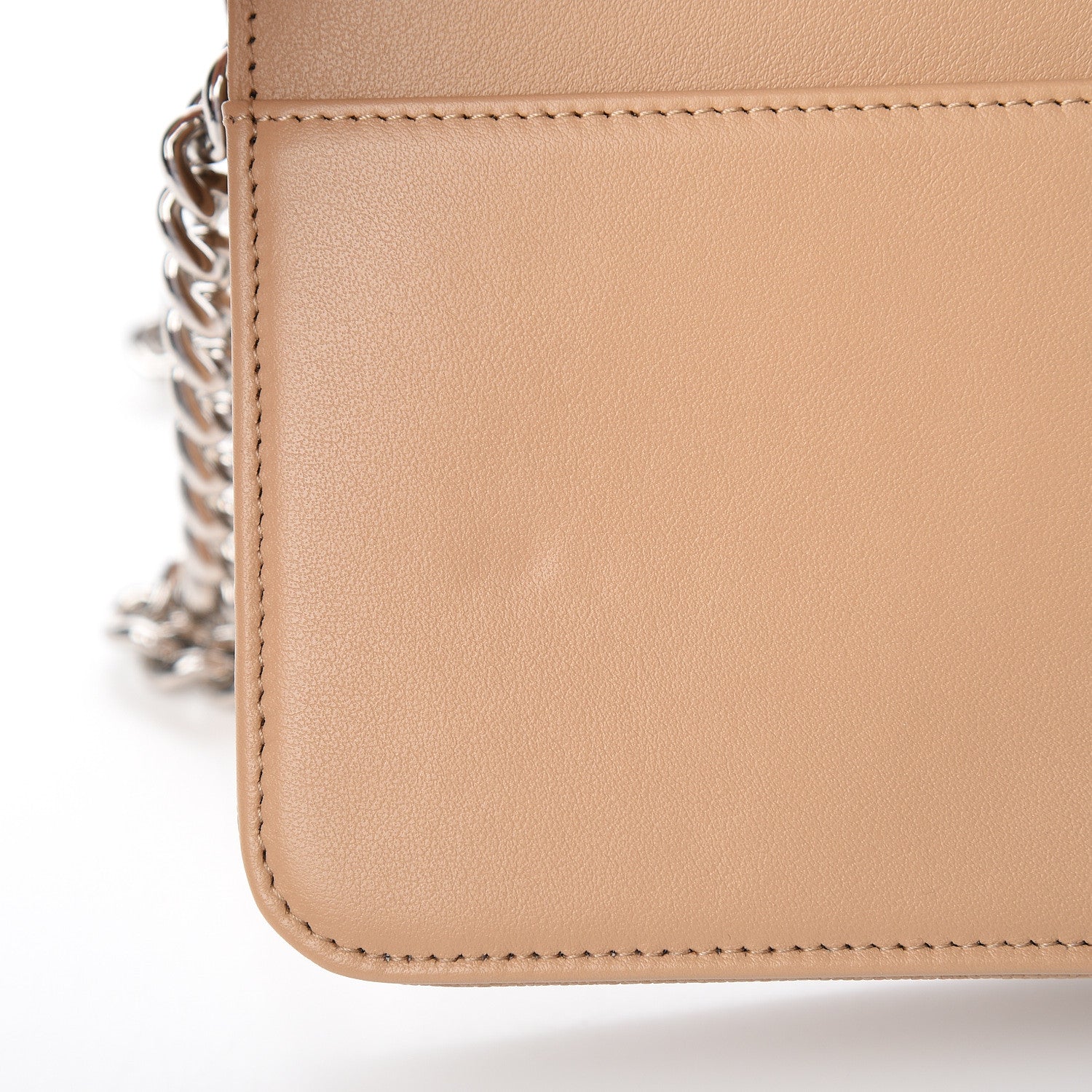 Chanel Caviar Quilted Boy Wallet On Chain WOC Beige 13 of 13