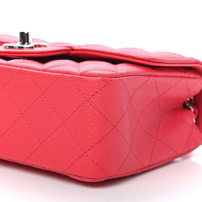 Chanel Caviar Quilted Mini Rectangular Flap Light Red 8 of 8